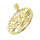 Stainless steel Pendant - Tree of Life, PVD-Gold-50mm, fixed eyelet