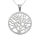 Stainless Steel Pendant - Tree of Life Steel-36mm, fixed eyelet