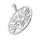 Stainless Steel Pendant - Tree of Life Steel-36mm, fixed eyelet