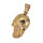 Stainless steel pendant – skull with spikes PVD...