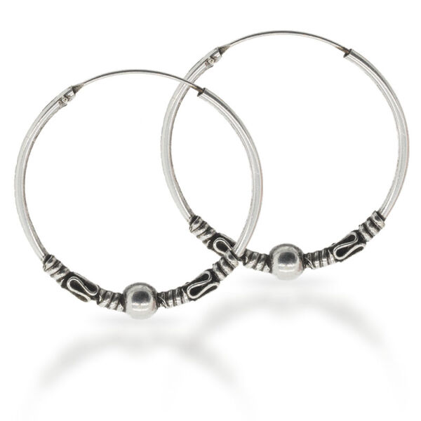 925 Sterling Silber Bali Creolen "Bemir" 30mm
