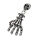 Edelstahlanhänger - Skeletthand mit Totenkopf