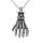 Stainless steel pendant - skeleton hand with skull D