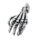 Stainless steel pendant - skeleton hand with skull F