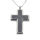 Edelstahlanhänger - Kreuz mit Carbon "Umbra" Stahl