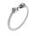 Stainless Steel Bangle with Wolfs Head Steel