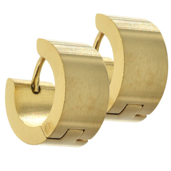 Klappcreole 13 mm PVD-Gold-7mm-Mattiert