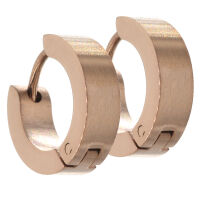 Klappcreole 13 mm PVD-Rosegold-4mm-Mattiert