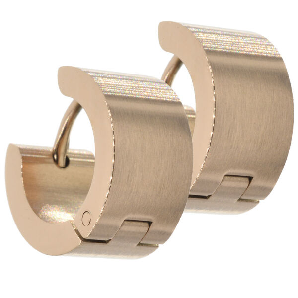Klappcreole 13 mm PVD-Rosegold-7mm-Mattiert