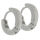 Stainless steel earring - hinged hoop 10 mm - rounded...