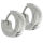 Stainless steel earring - hinged hoop 10 mm - rounded...