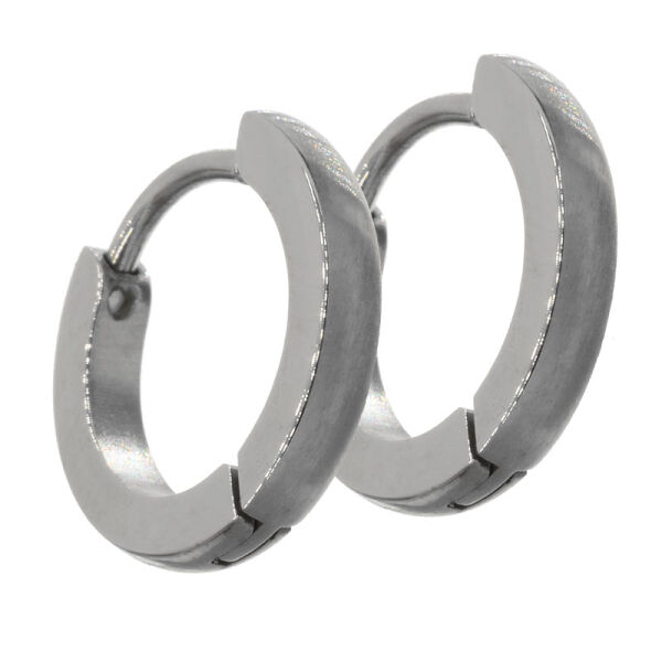 Klappcreole 13 mm - abgerundet Edelstahl 2 mm mattiert