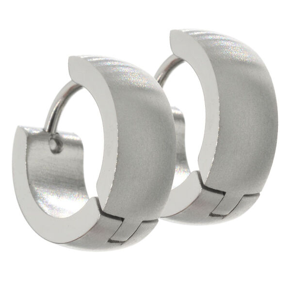Klappcreole 13 mm - abgerundet Edelstahl 5 mm mattiert