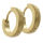 Klappcreole 13 mm - abgerundet PVD-Gold 3 mm mattiert