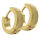 Klappcreole 13 mm - abgerundet PVD-Gold 4 mm mattiert