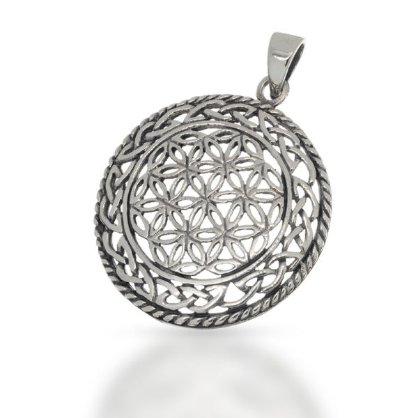 925 Sterling Silberanhänger - Blume des Lebens "Osiris"