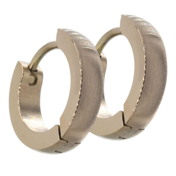 Klappcreole 13 mm - abgerundet PVD-Rosegold 3 mm mattiert