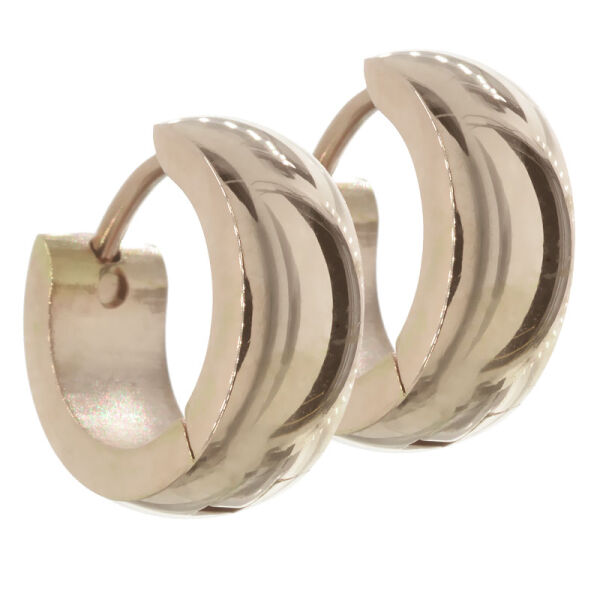 Klappcreole 13 mm - abgerundet PVD-Rosegold 5 mm poliert