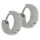 Stainless steel earring - hinged hoop 10 mm - rounded...