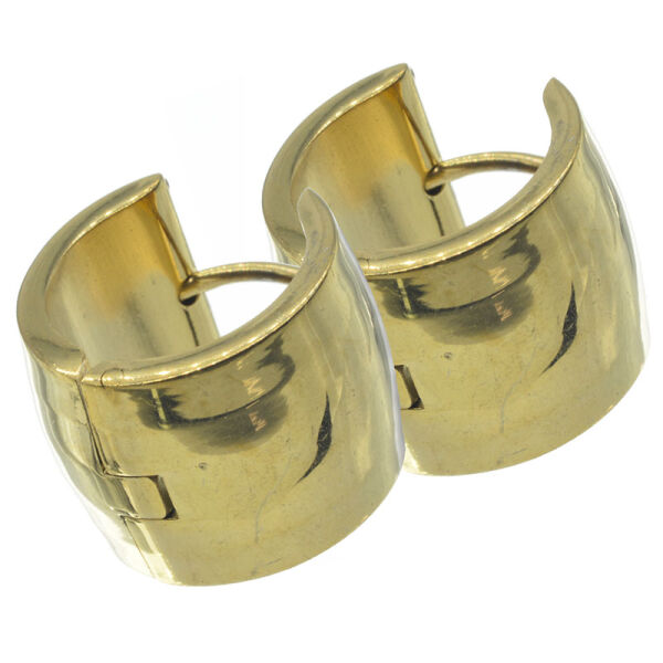 Klappcreole 16 mm - abgerundet PVD-Gold 12 mm poliert