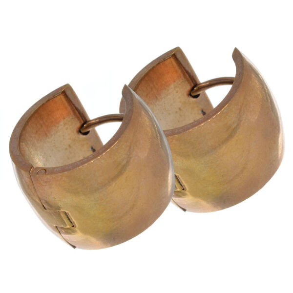 Klappcreole 16 mm - abgerundet PVD-Rosegold 12 mm poliert