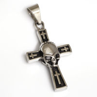 Kreuz mit Totenkopf - poliert