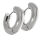 Stainless steel earring - hinged hoop - round Stainless...