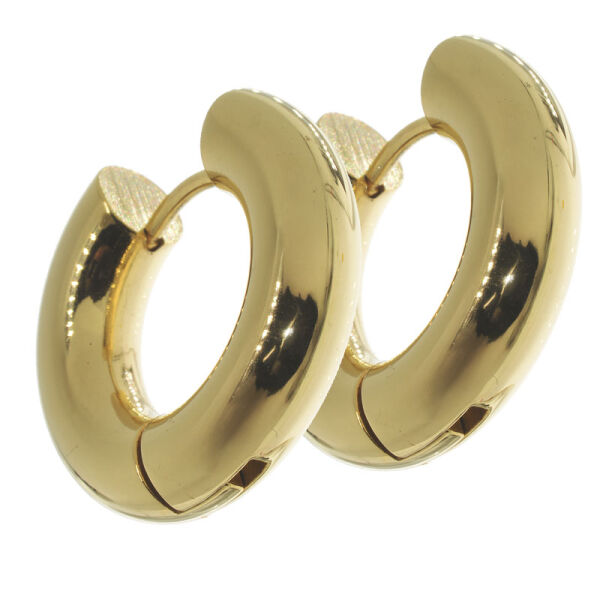 Klappcreole - rund PVD-Gold 22 mm 5 mm poliert