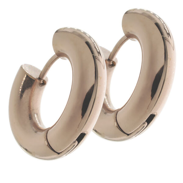 Klappcreole - rund PVD-Rosegold 22 mm 5 mm poliert