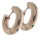 Stainless steel earring - hinged hoop - round PVD rose...