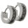 Stainless steel earrings, hinged hoop earrings with Roman...