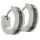 Stainless steel earrings, hinged hoop earrings with Roman...