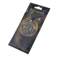 Zinnanhänger - Pentagram mit Halbmond