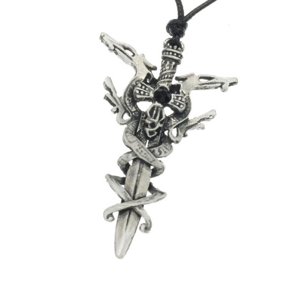 Tin pendant - Sword Black