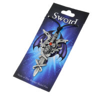 Tin pendant - Sword Red