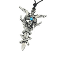 Tin pendant - Sword Türkis