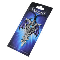 Tin pendant - Sword Türkis