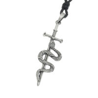 Pewter pendant - Sword with snake