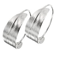 925 Sterling Silberohrringe - Design Ice / Matt