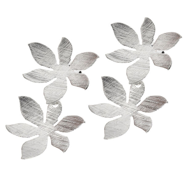 925 sterling silver earrings - flowers ice/matt