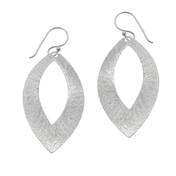925 Sterling Silberohrringe - Blatt Ice / Matt
