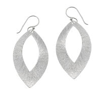 925 Sterling Silberohrringe - Blatt Ice / Matt
