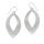 925 Sterling Silberohrringe - Blatt Ice / Matt