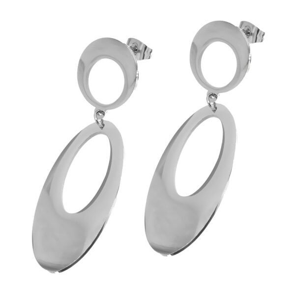 Edelstahl Ohrringe-Rund & Oval
