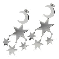 Edelstahl Ohrringe-Mond und Sterne