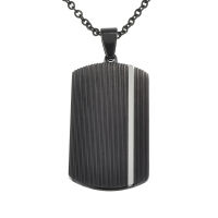 Edelstahlanhänger - Carbonlook