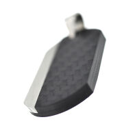 Edelstahlanhänger - Carbon / Stahl