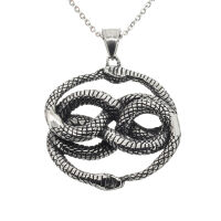 Stainless steel pendant - double snake