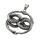 Stainless steel pendant - double snake