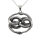 Stainless steel pendant - double snake